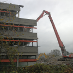 Разрушаване на старата поща в Klosterstrasse Berlin-Spandau ноември 2017 г