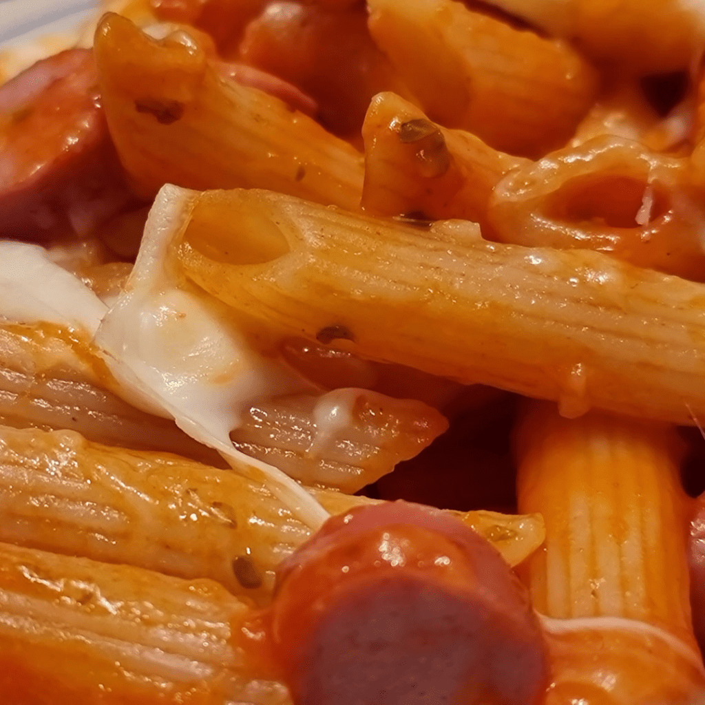 Sformato di pasta veloce con salsa di pomodoro di Bautzner