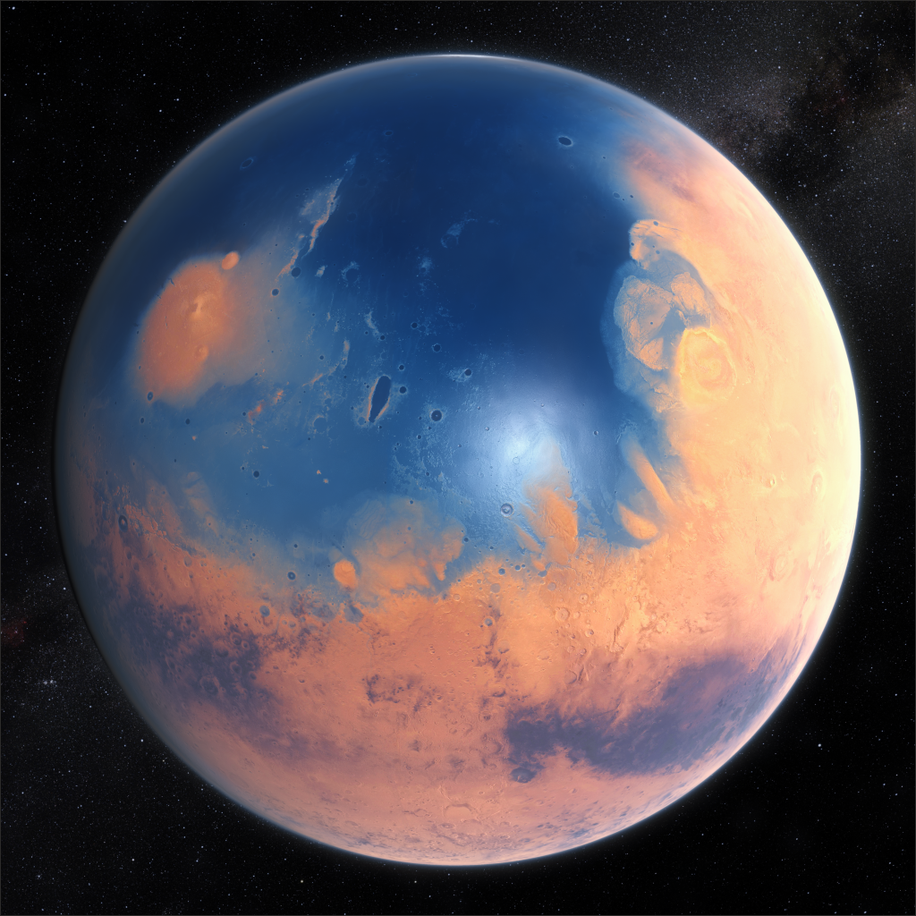 Weltraum Spielmatte Mars 90x90 und 120x120 cm