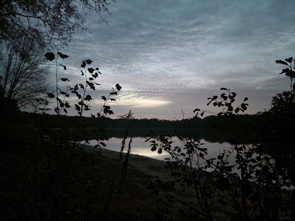 Sonnenaufgang am Nymphensee Oktober 2022
