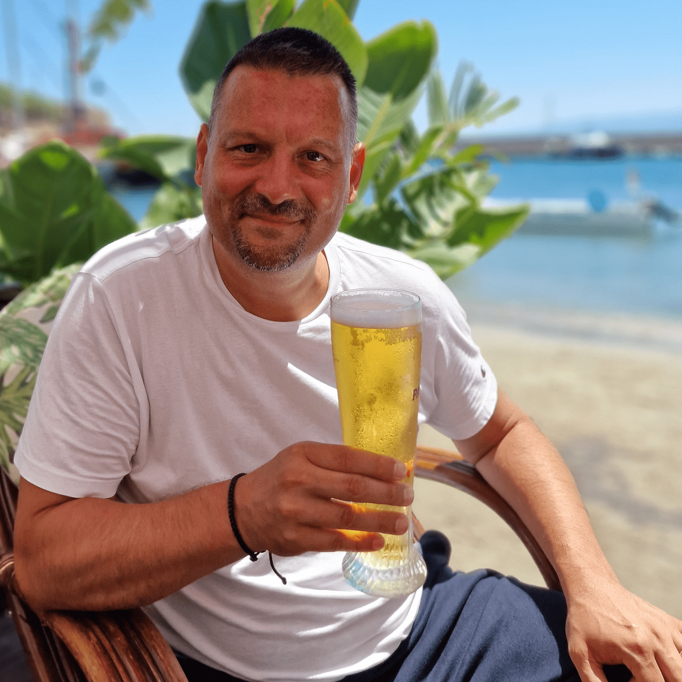 Bierchen am Hafen von Chersonissos