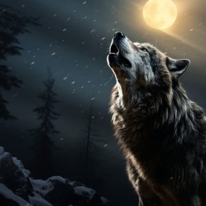 Вълк на лунна светлина