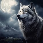 Vlk v měsíčním světle