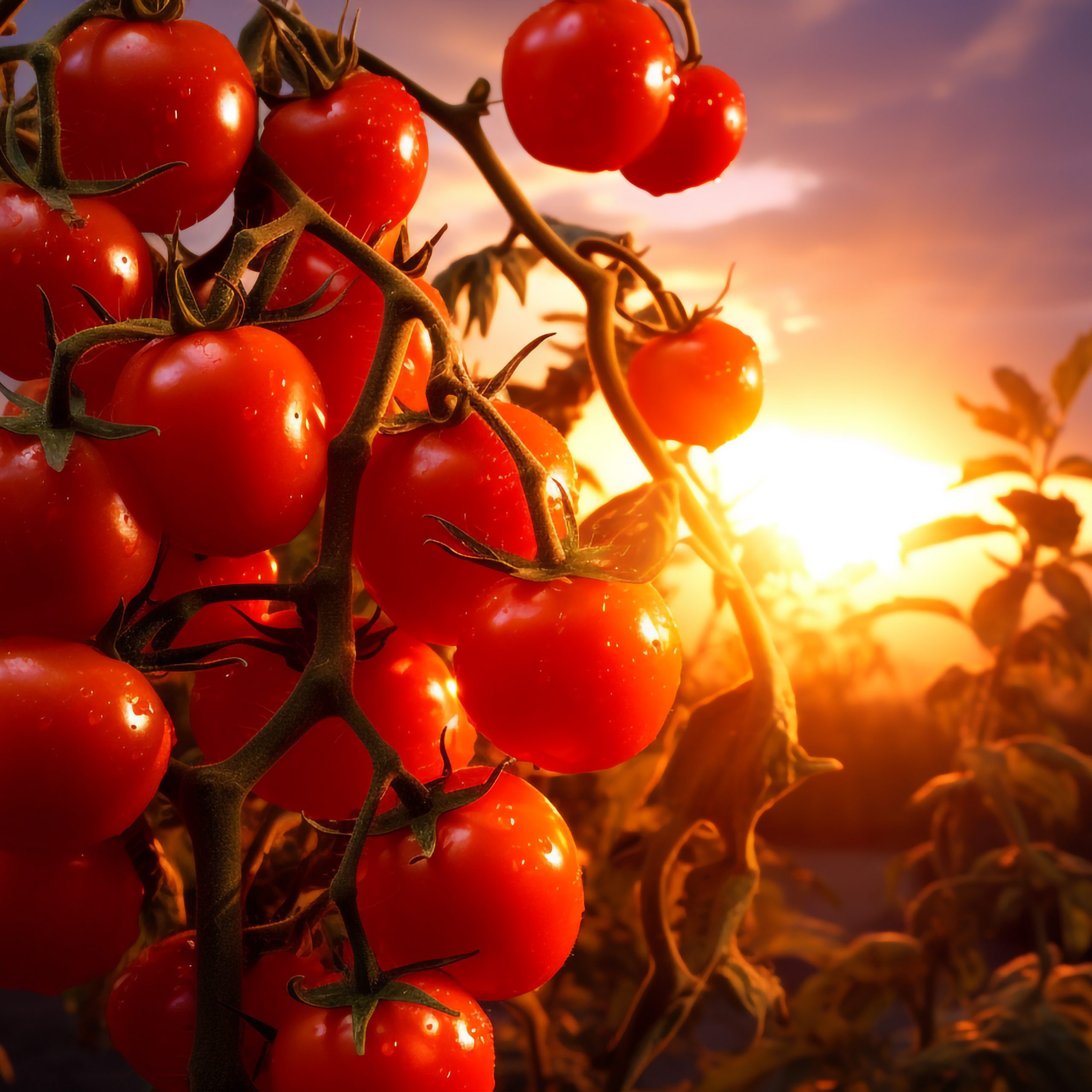 Pomidory w wieczornym świetle