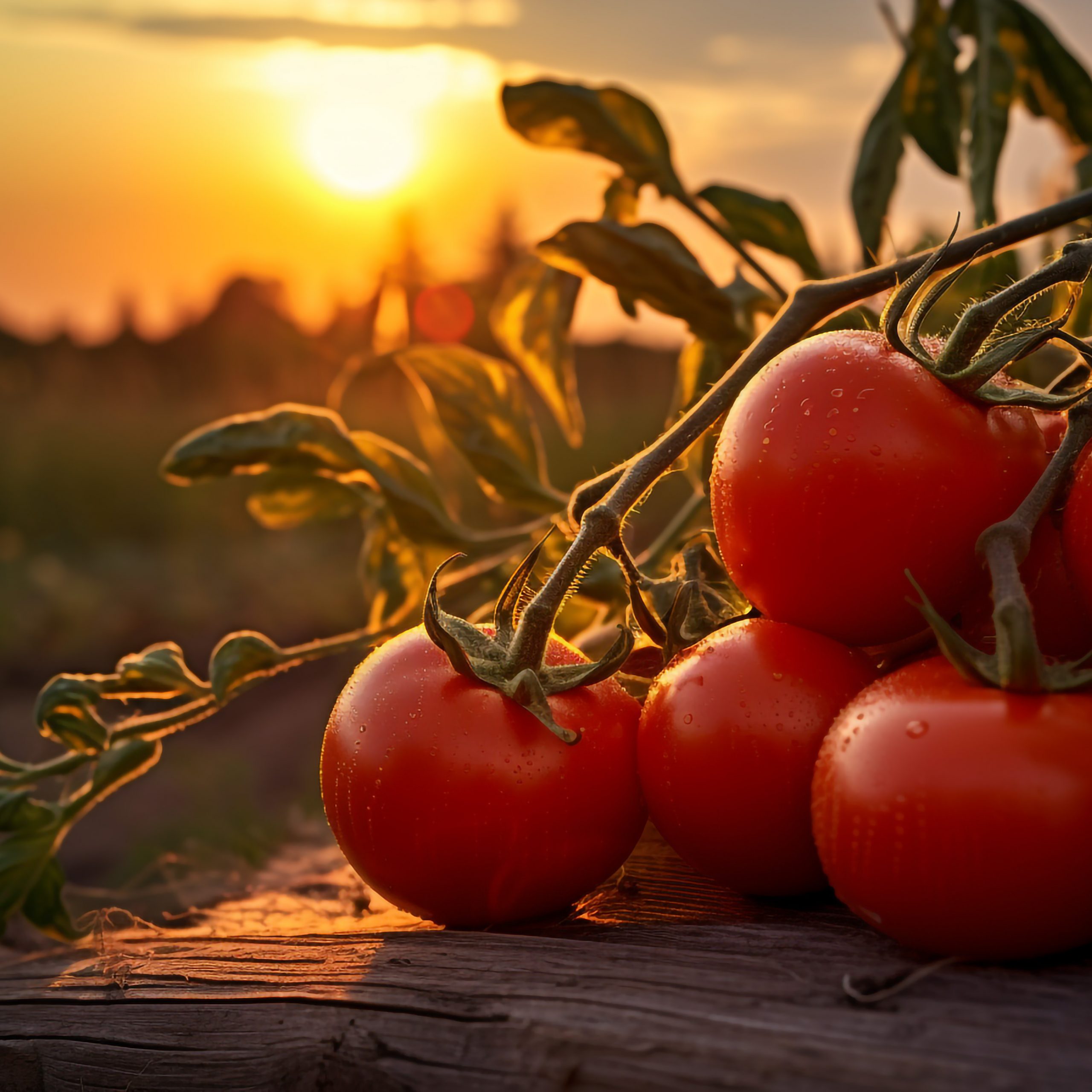 Tomater i kvällsljuset