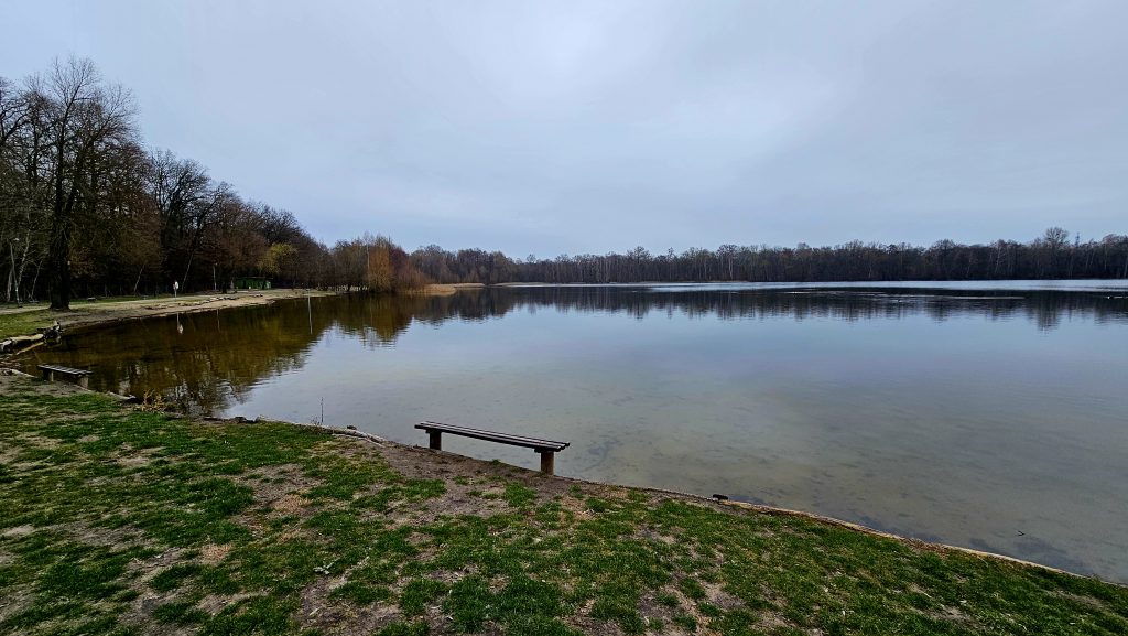 Benches will soon be under water at Nymphensee (February 2024)