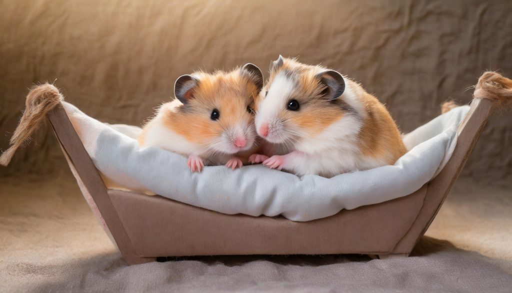 Dessa två söta hamstrar älskar varandra