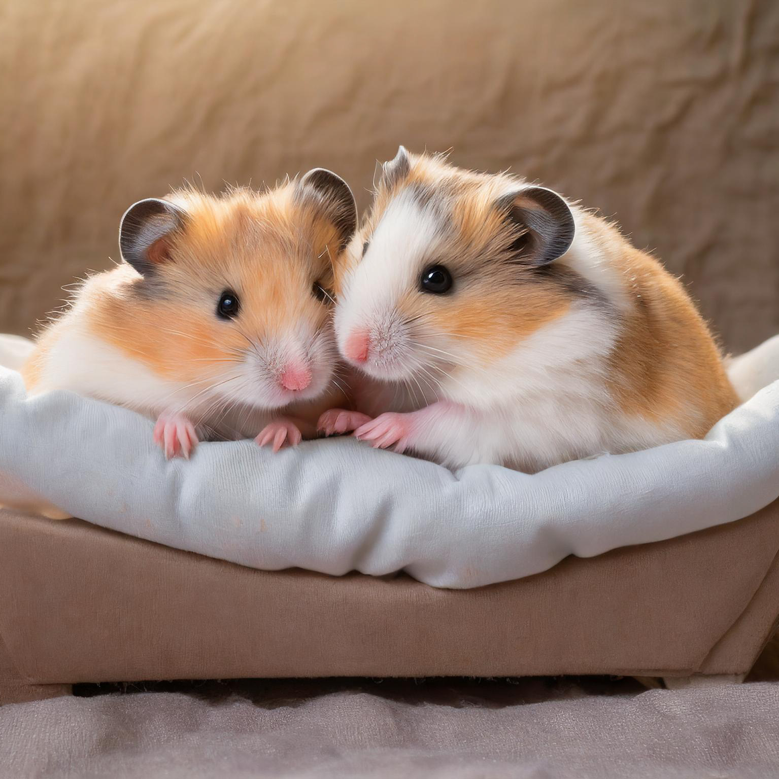 Diese zwei süßen Hamster haben sich lieb