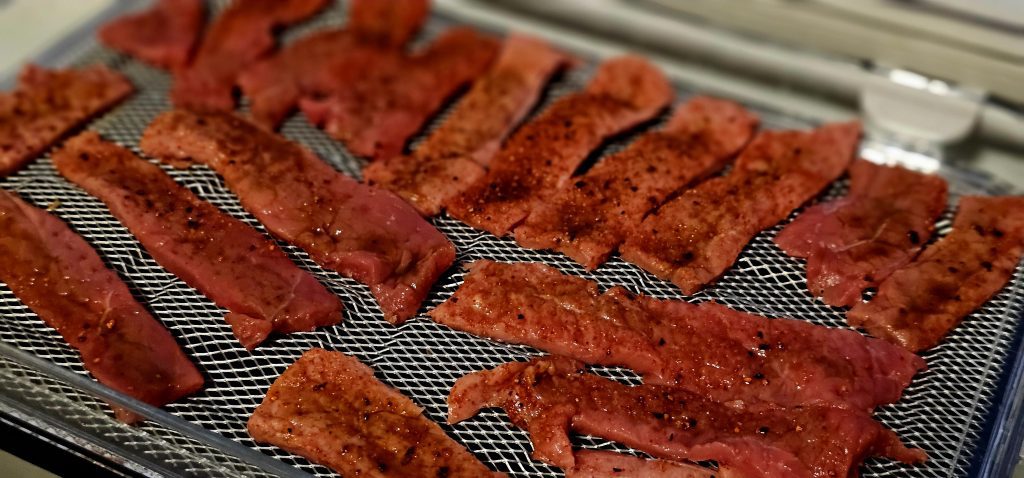 Getrocknetes Rindfleisch im Dörrautomaten